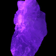 Clear with Purple Fluorite cluster 92*45*42mm 216.8g in UV light