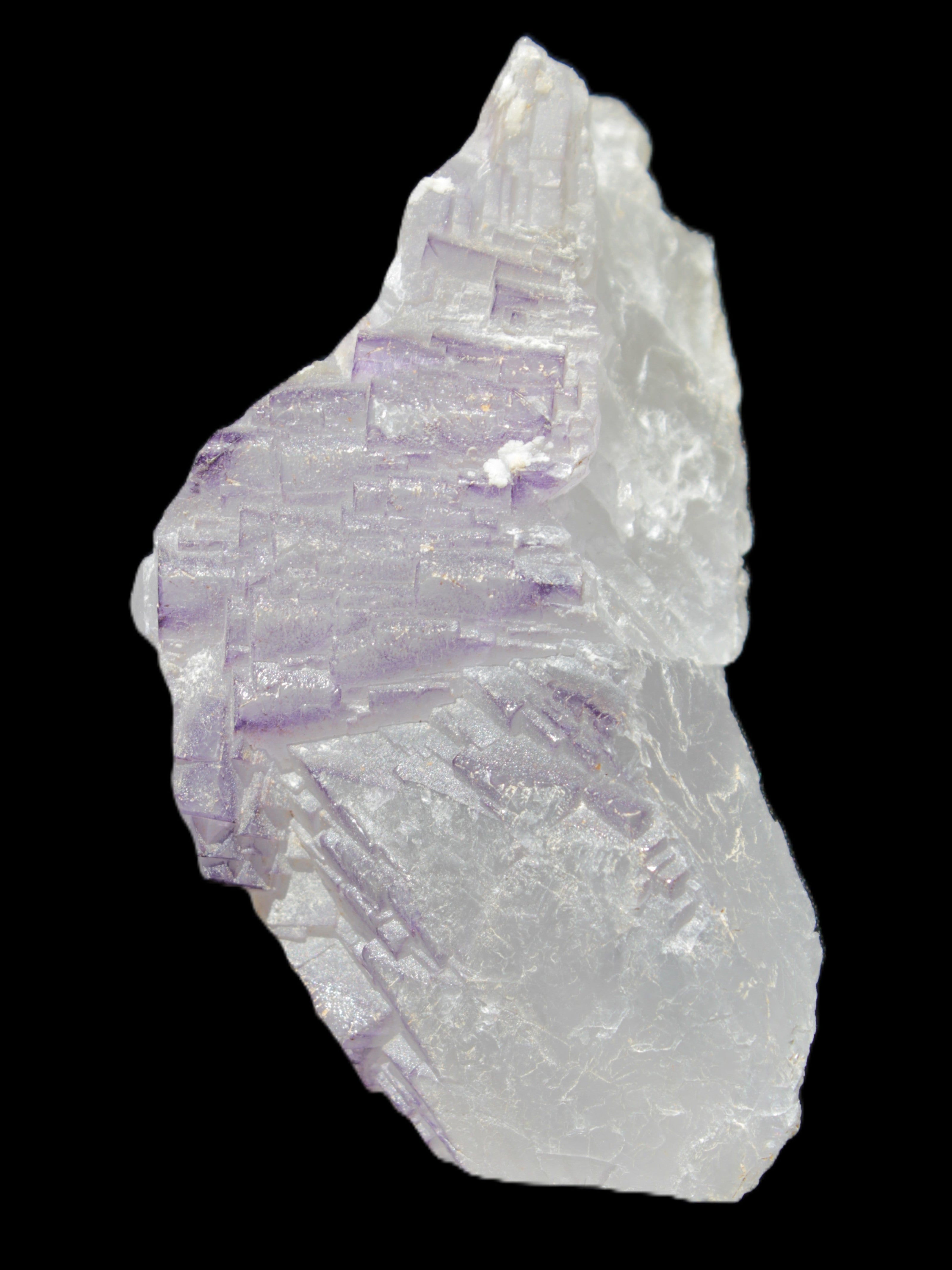 Clear with Purple Fluorite cluster 92*45*42mm 216.8g in sunlight - Rocks and Things Store