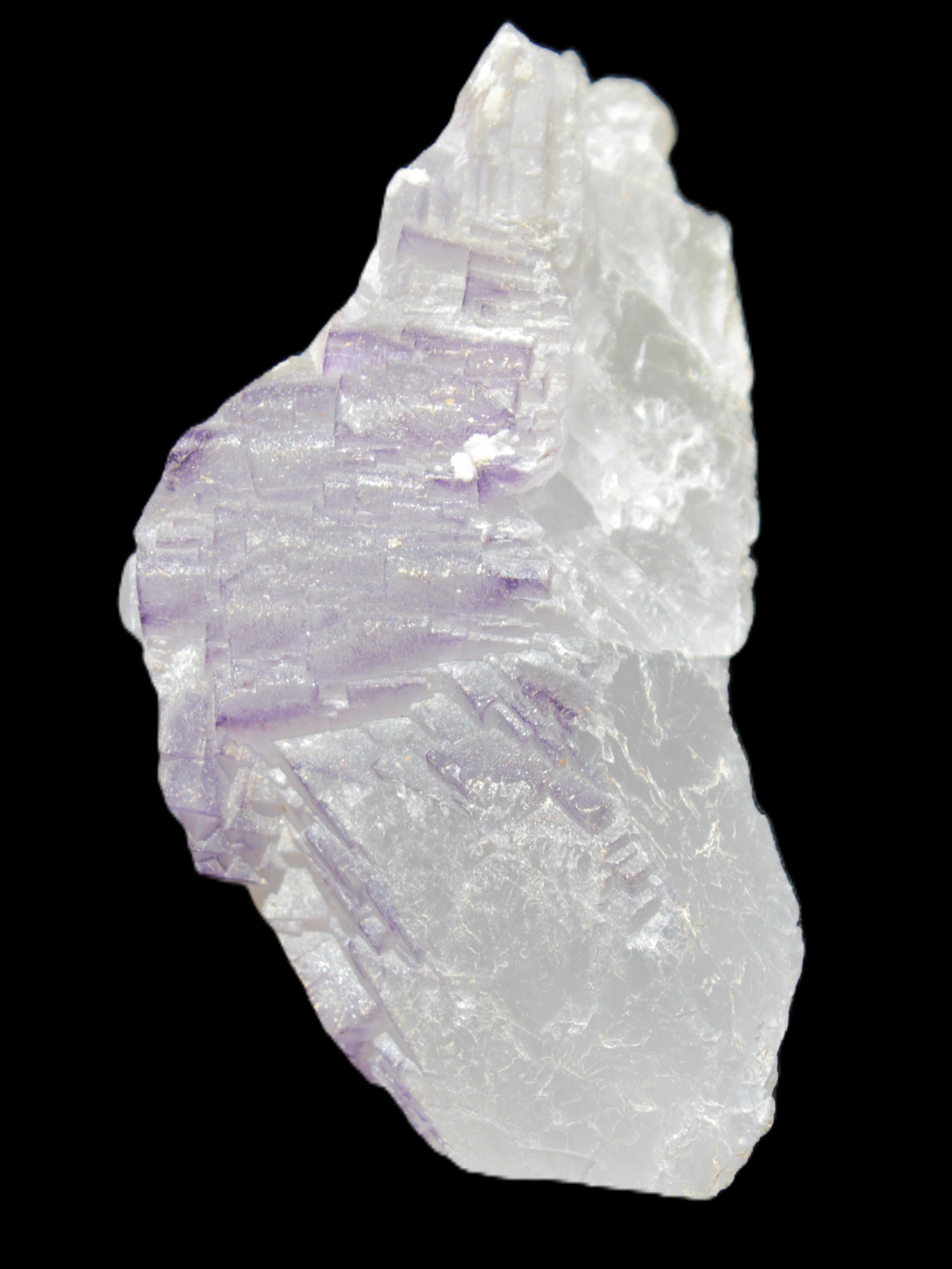 Clear with Purple Fluorite cluster 92*45*42mm 216.8g in sunlight - Rocks and Things Store