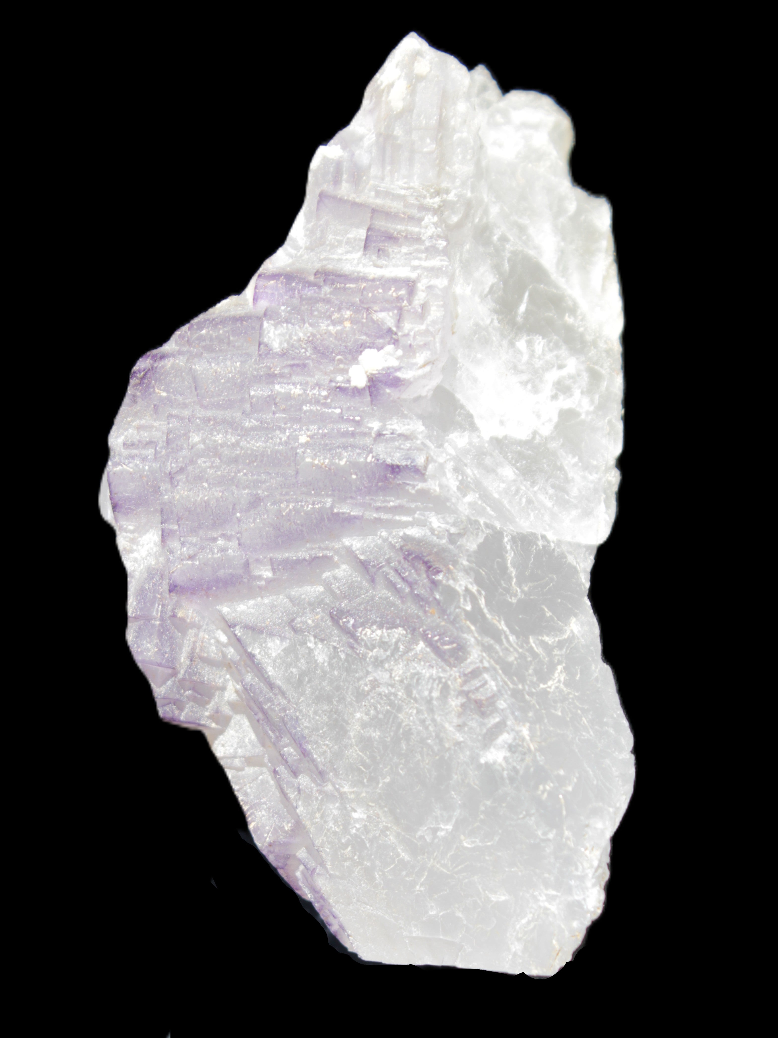Clear with Purple Fluorite cluster 92*45*42mm 216.8g in sunlight - Rocks and Things Store