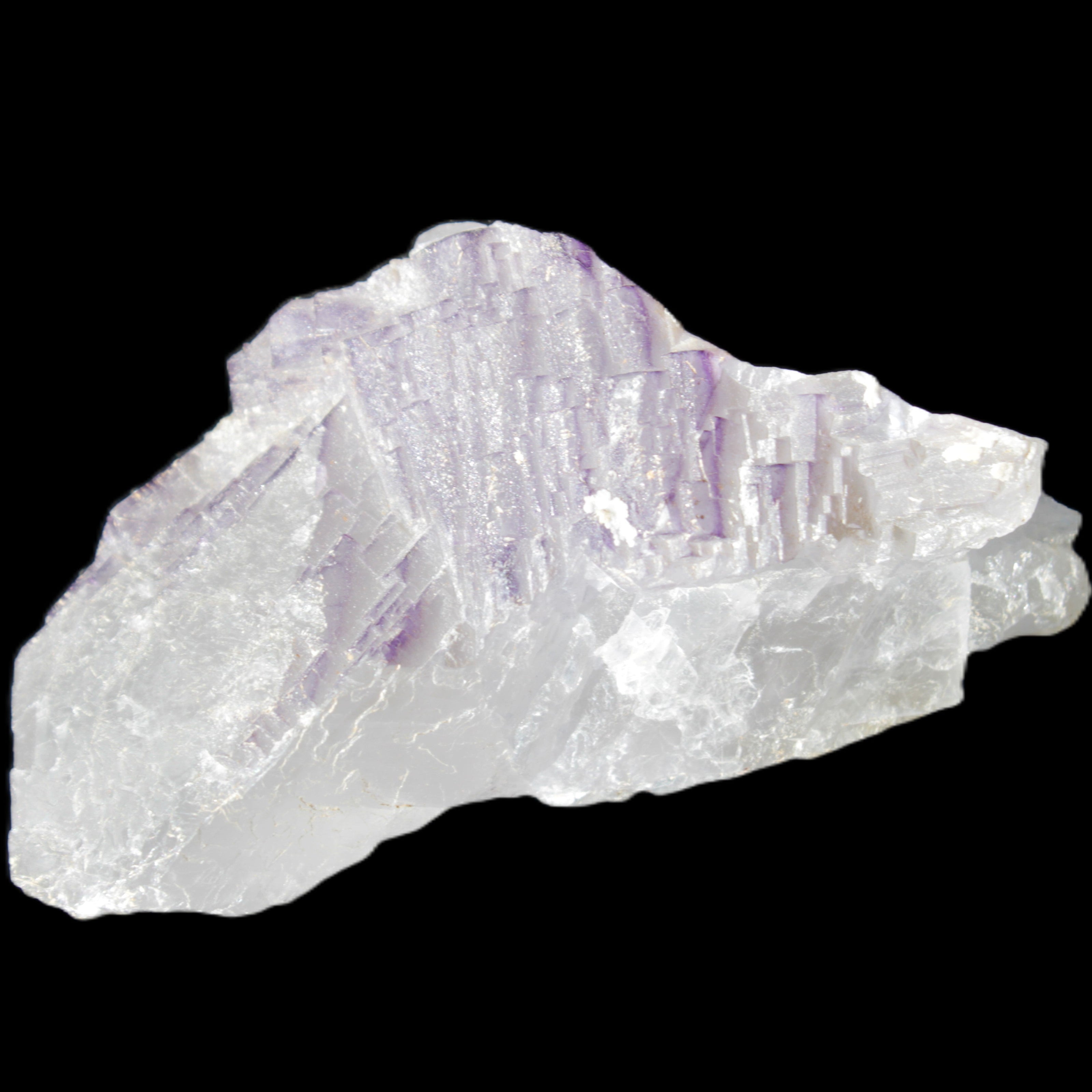 Clear with Purple Fluorite cluster 92*45*42mm 216.8g in sunlight - Rocks and Things Store