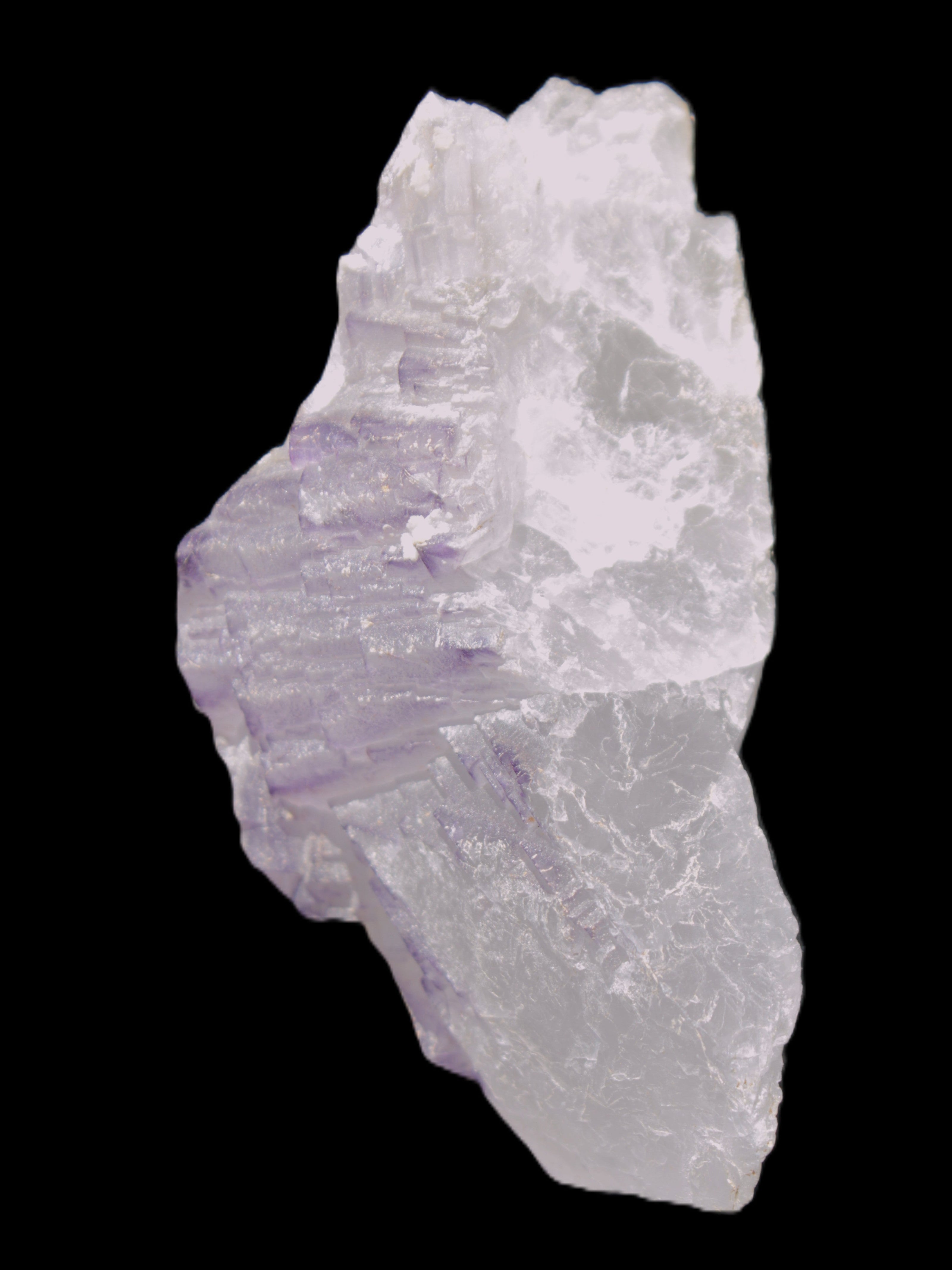 Clear with Purple Fluorite cluster 92*45*42mm 216.8g in sunlight - Rocks and Things Store