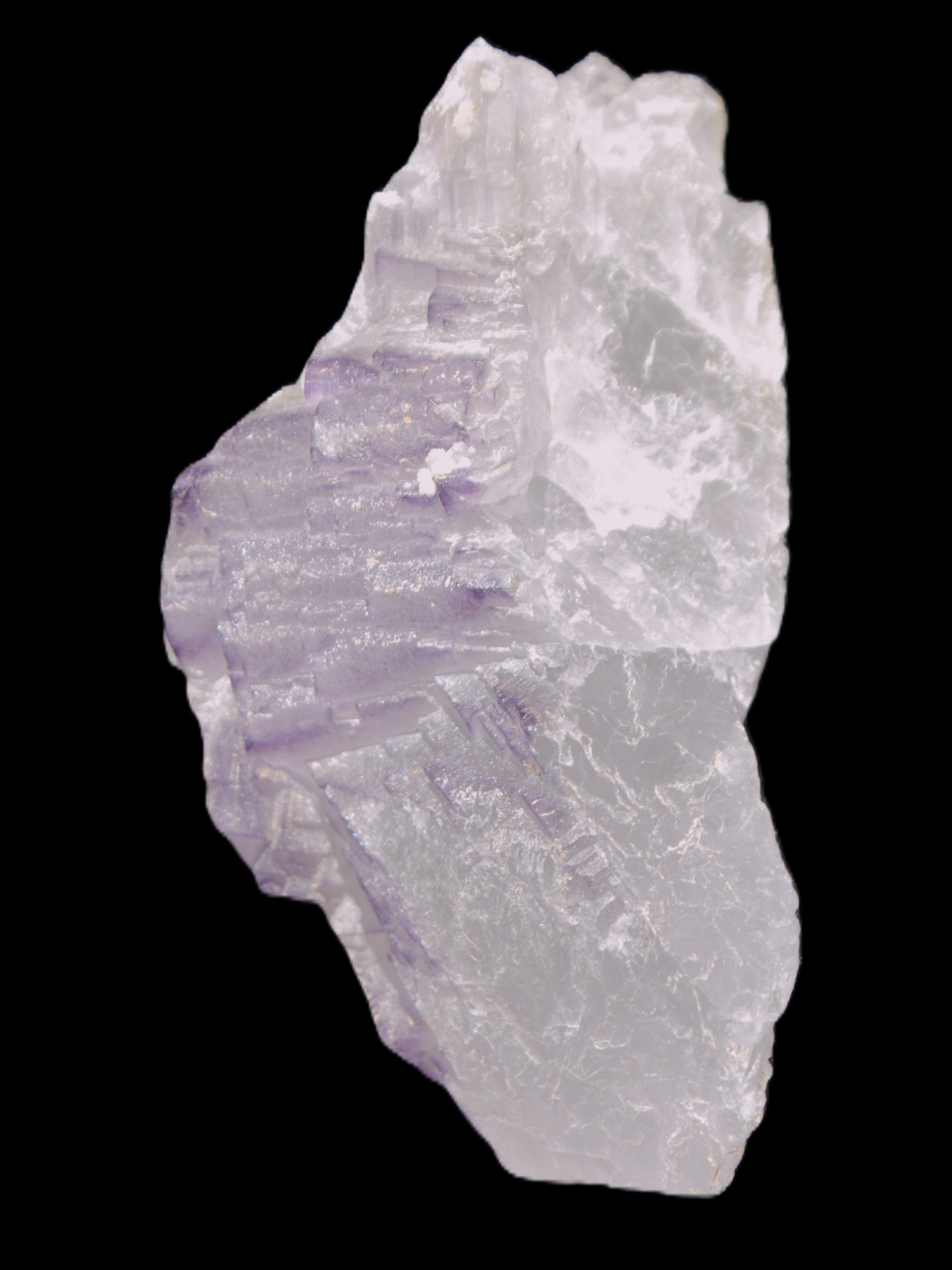 Clear with Purple Fluorite cluster 92*45*42mm 216.8g in sunlight - Rocks and Things Store