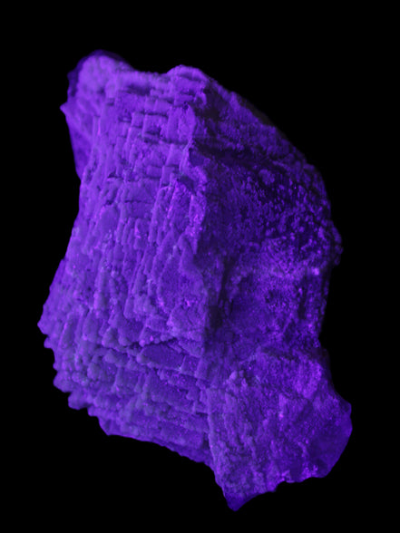 Clear Fluorite cluster 159*113*57mm 920.5g in UV light - Rocks and Things Store