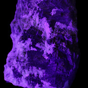 Complex stepped Fluorite cluster 173*141*85mm 2772g in UV light - Rocks and Things Store