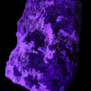 Complex stepped Fluorite cluster 173*141*85mm 2772g in UV light - Rocks and Things Store