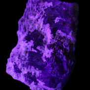 Complex stepped Fluorite cluster 173*141*85mm 2772g in UV light - Rocks and Things Store