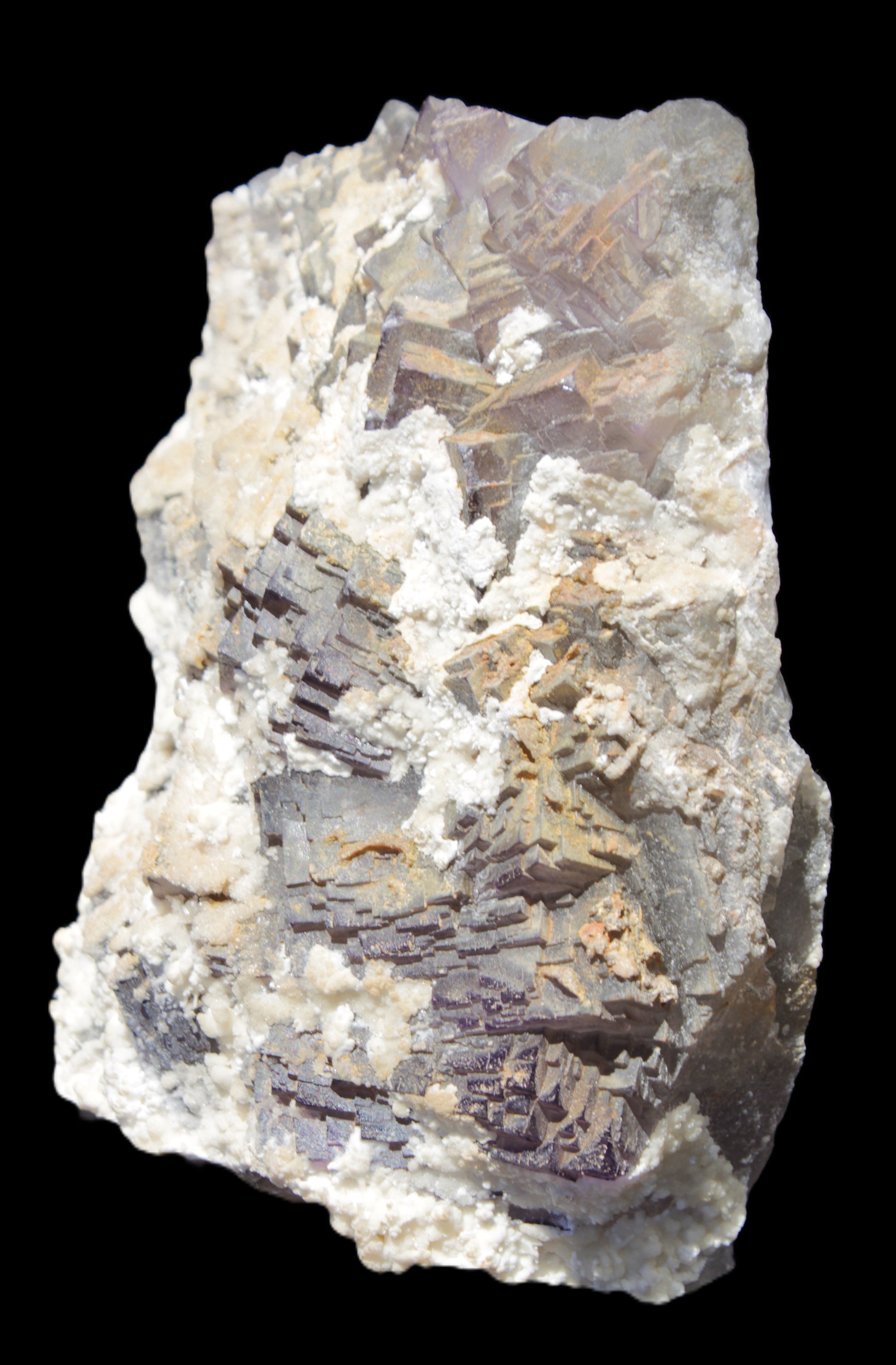 Complex stepped Fluorite cluster 173*141*85mm 2772g in sunlight - Rocks and Things Store