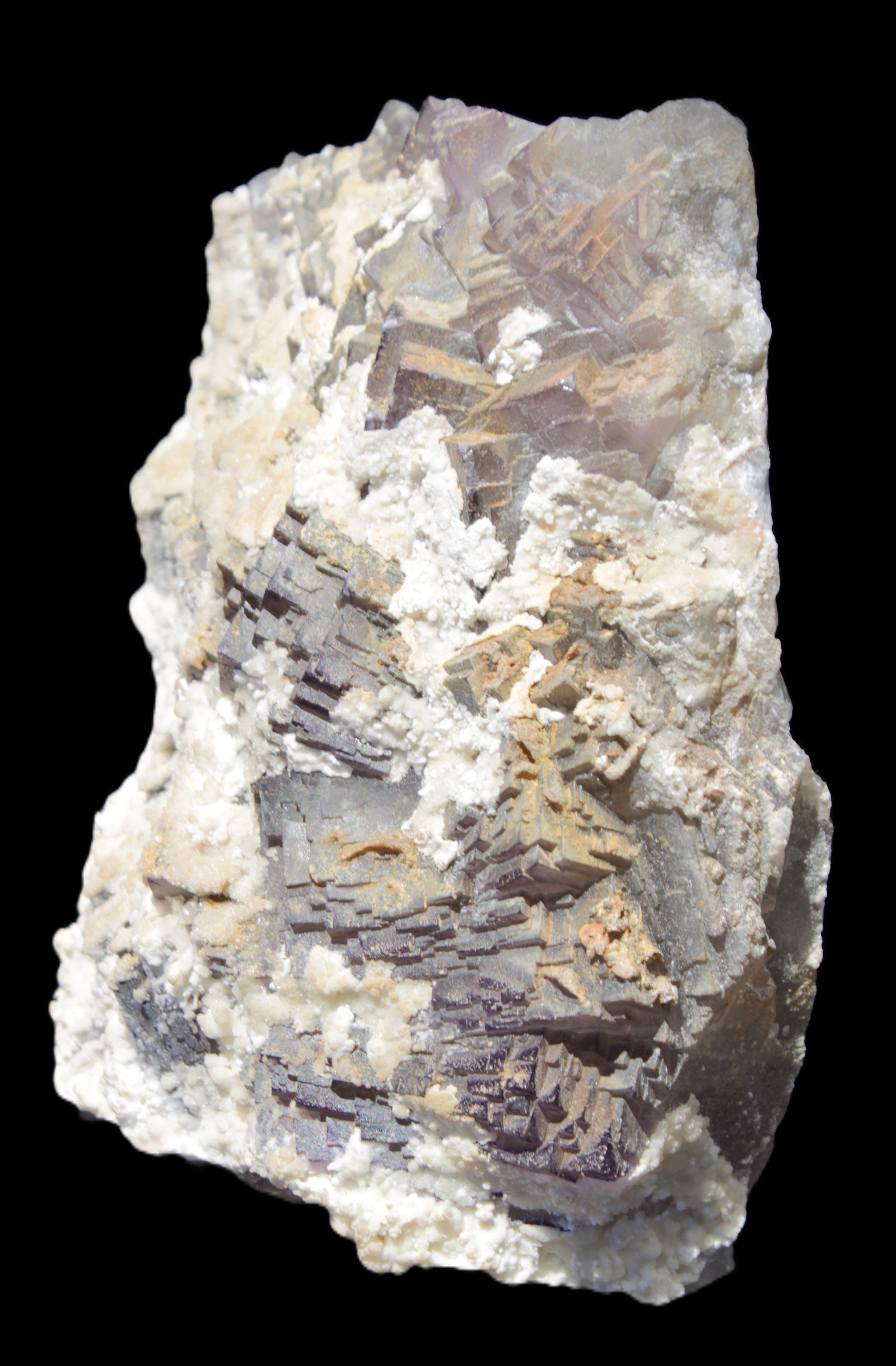 Complex stepped Fluorite cluster 173*141*85mm 2772g in sunlight - Rocks and Things Store