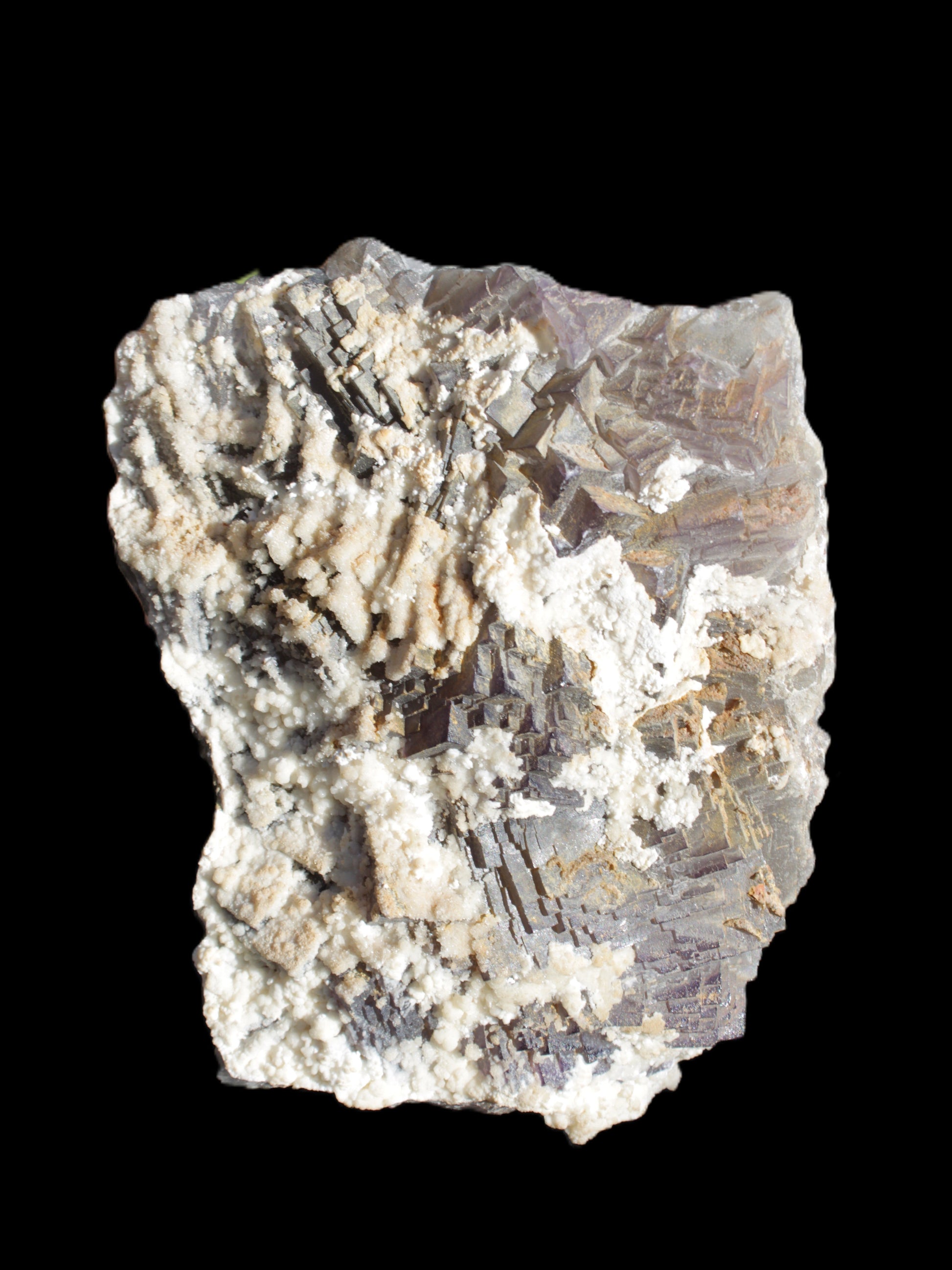 Complex stepped Fluorite cluster 173*141*85mm 2772g in sunlight - Rocks and Things Store