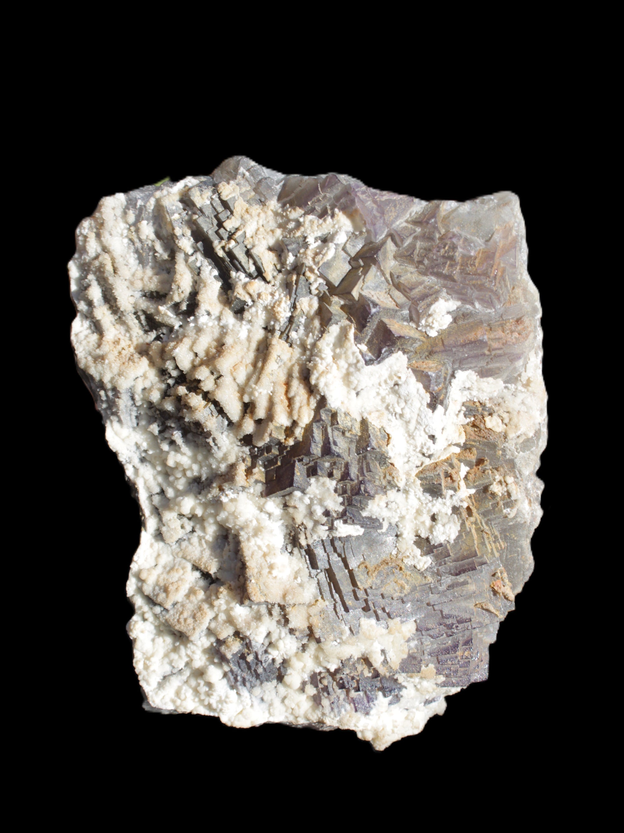 Complex stepped Fluorite cluster 173*141*85mm 2772g in sunlight - Rocks and Things Store