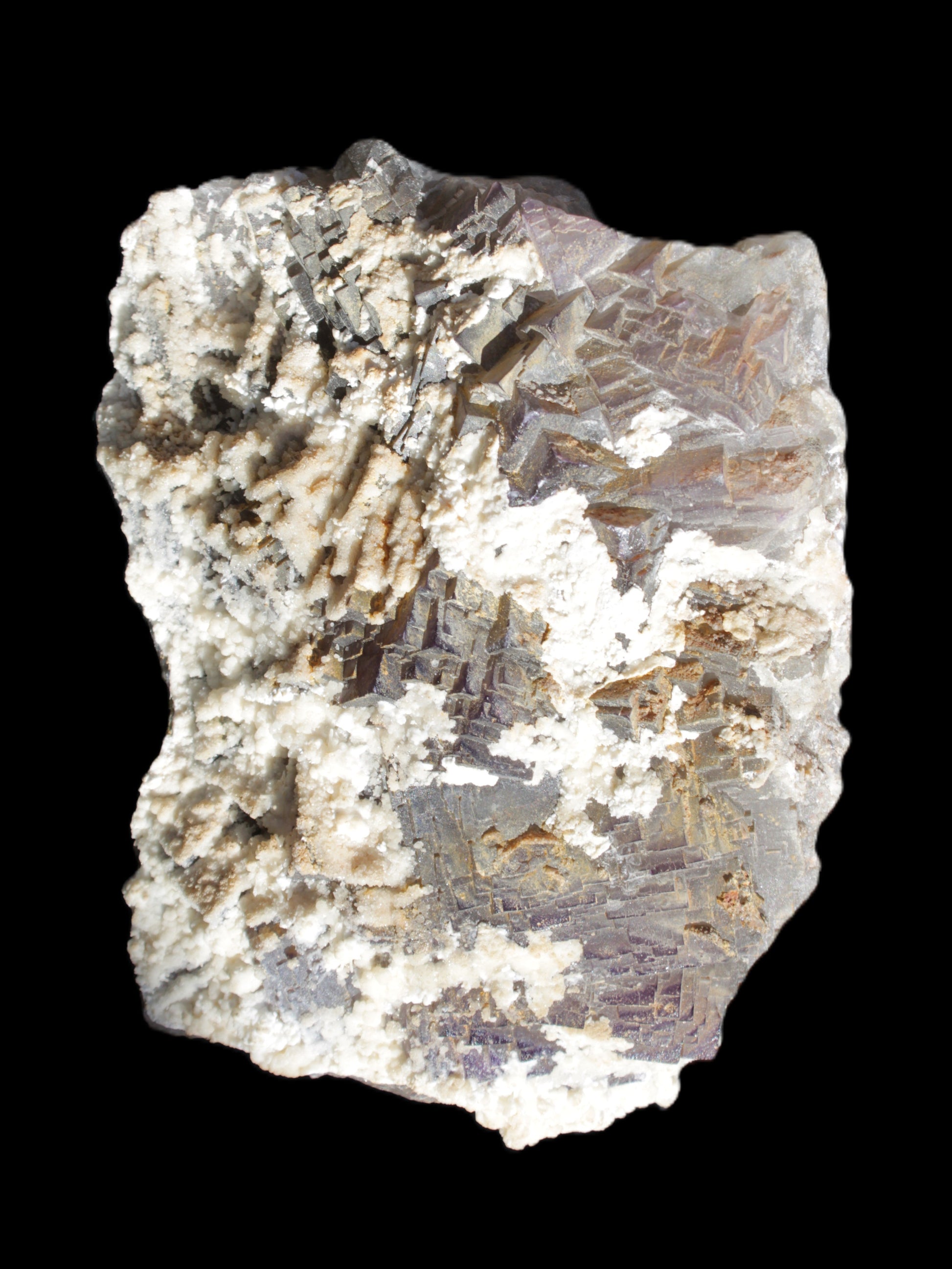 Complex stepped Fluorite cluster 173*141*85mm 2772g in sunlight - Rocks and Things Store