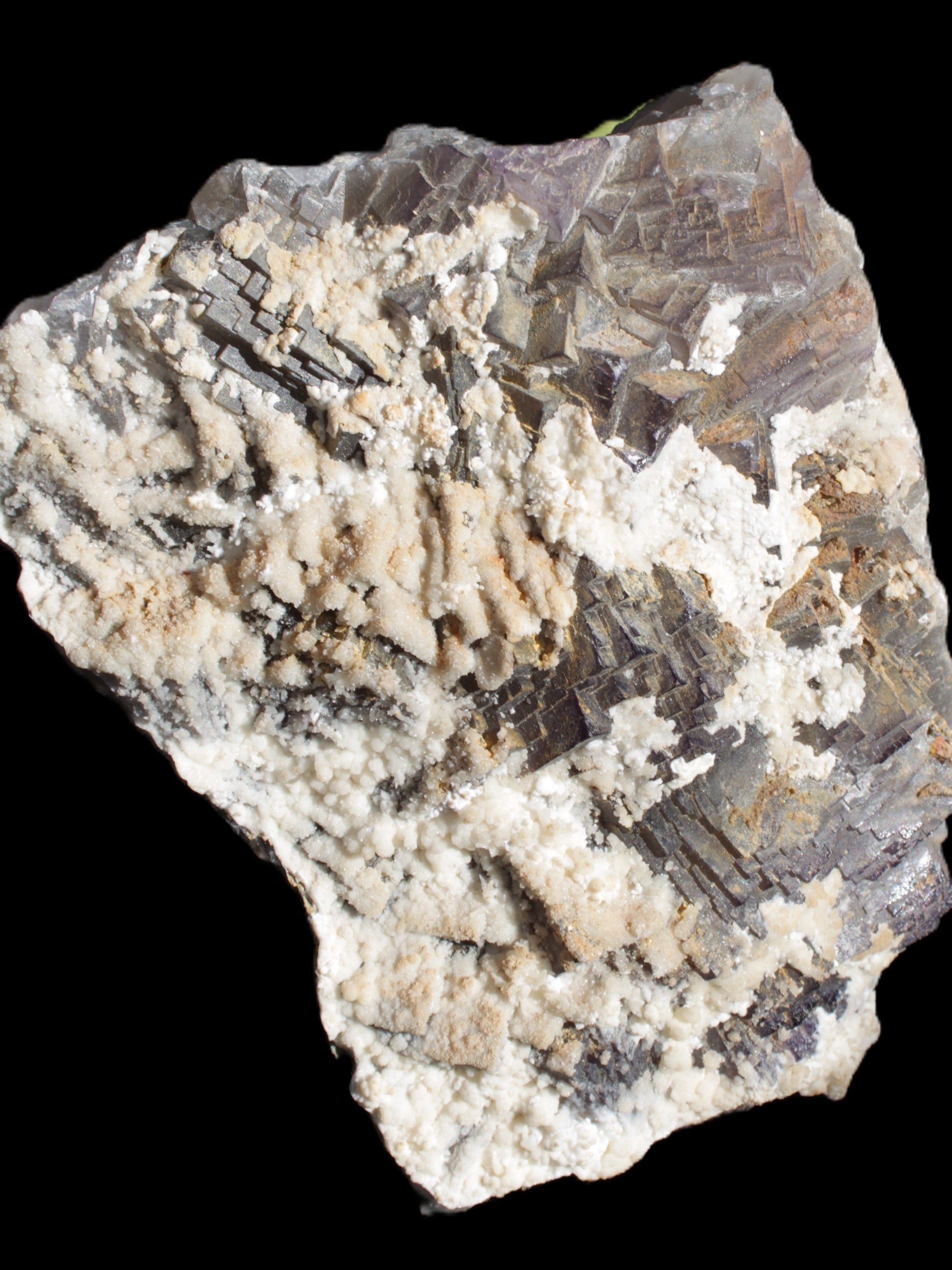 Complex stepped Fluorite cluster 173*141*85mm 2772g in sunlight - Rocks and Things Store