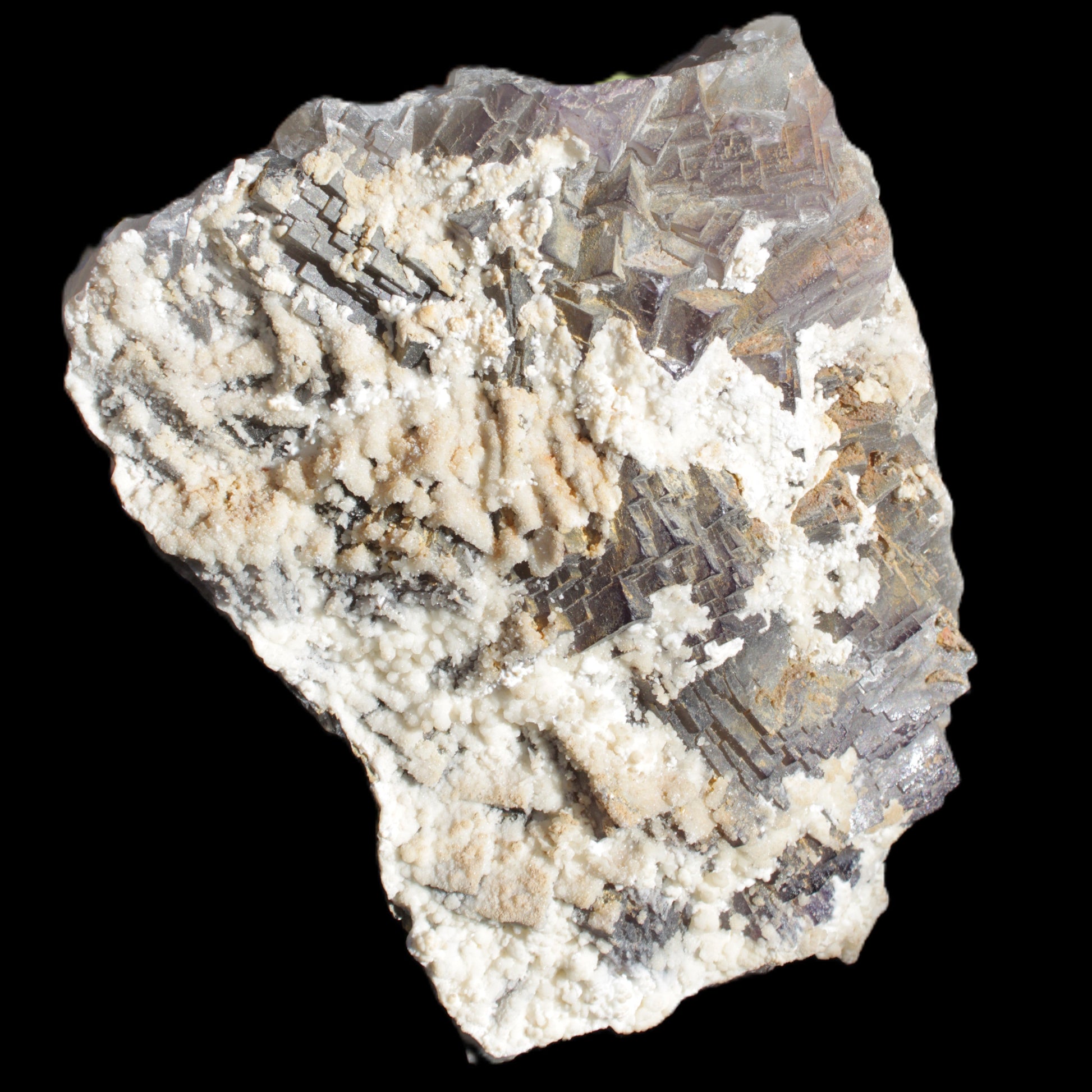 Complex stepped Fluorite cluster 173*141*85mm 2772g in sunlight - Rocks and Things Store