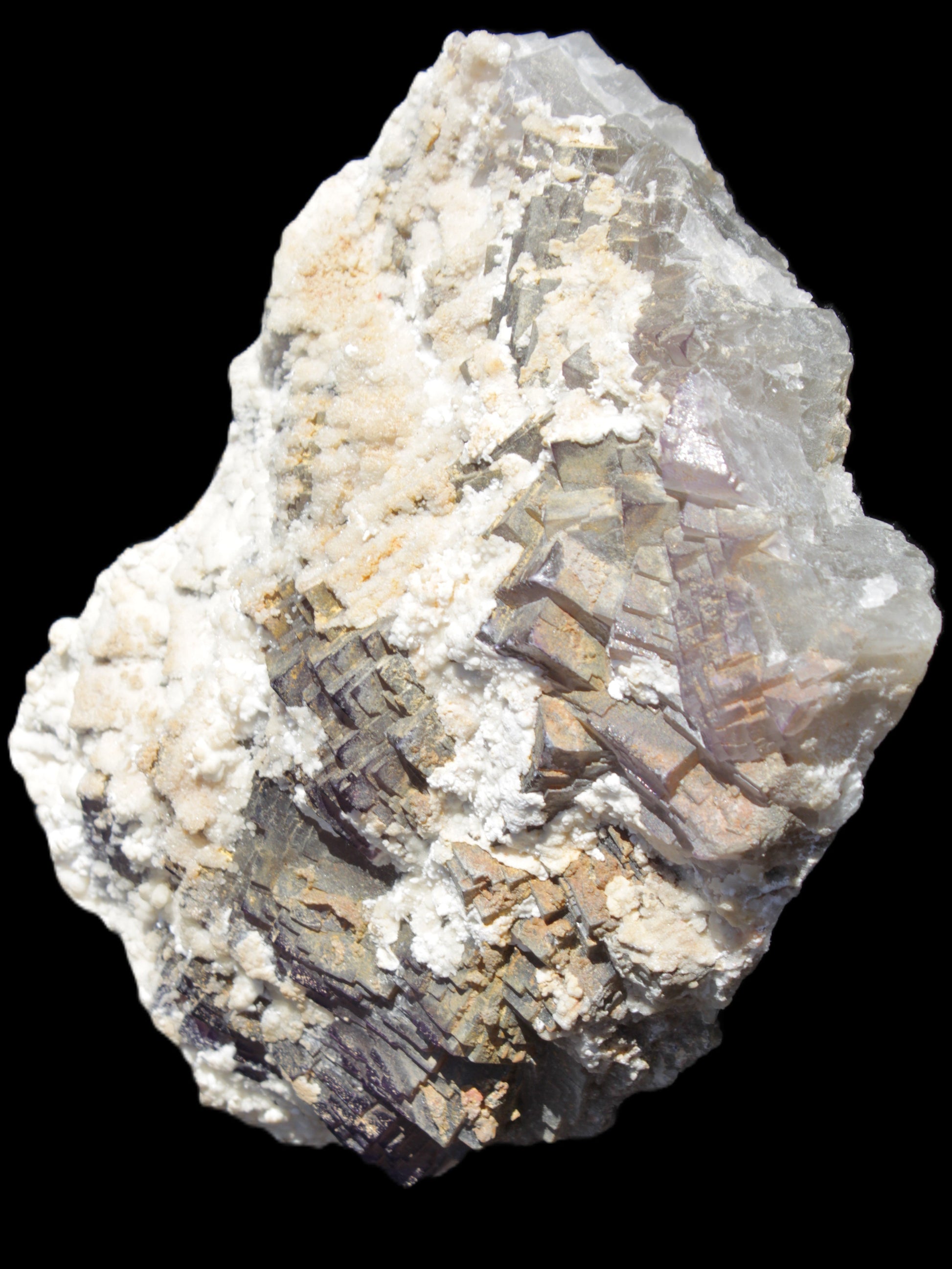 Complex stepped Fluorite cluster 173*141*85mm 2772g in sunlight - Rocks and Things Store