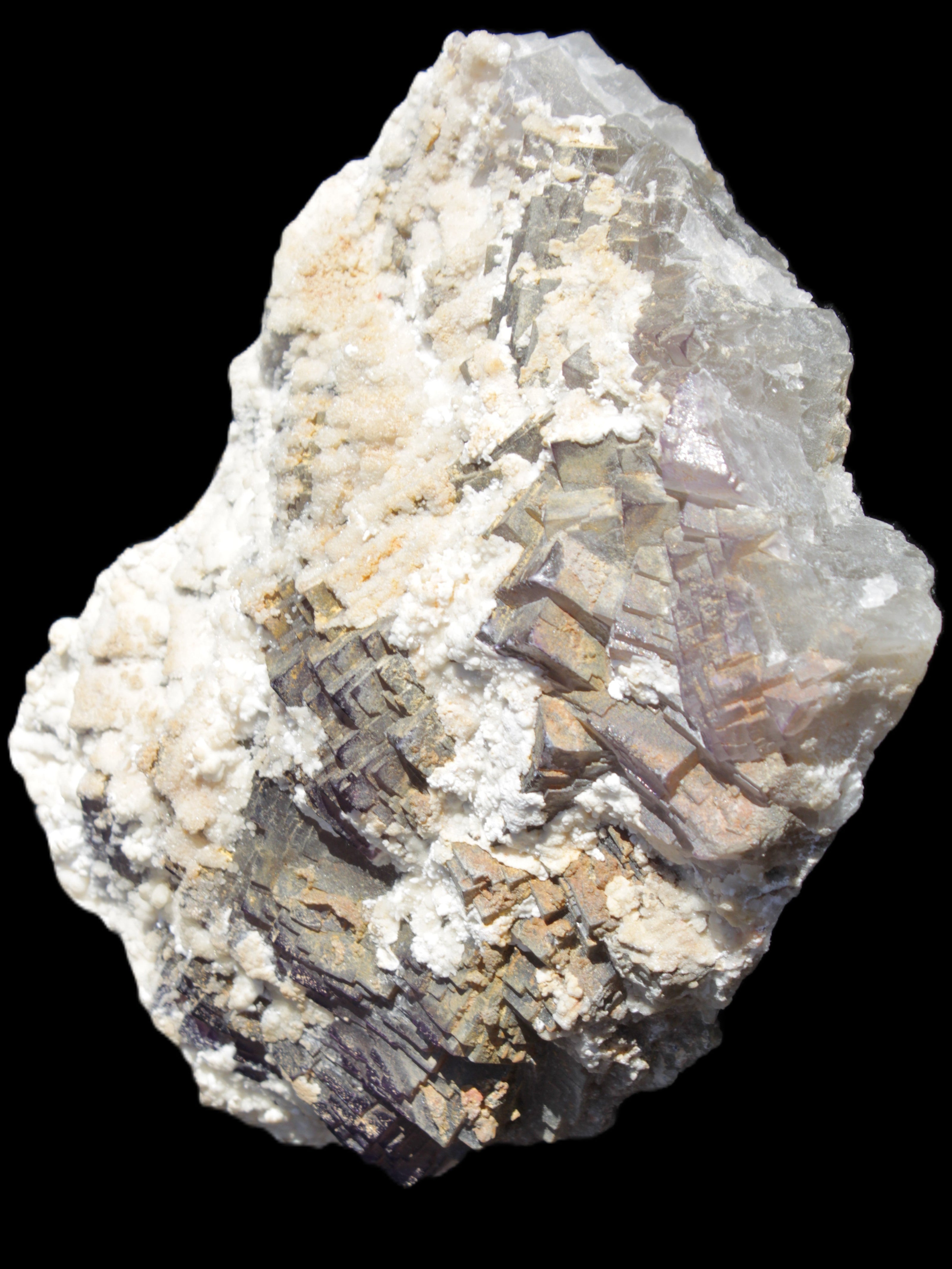 Complex stepped Fluorite cluster 173*141*85mm 2772g in sunlight - Rocks and Things Store
