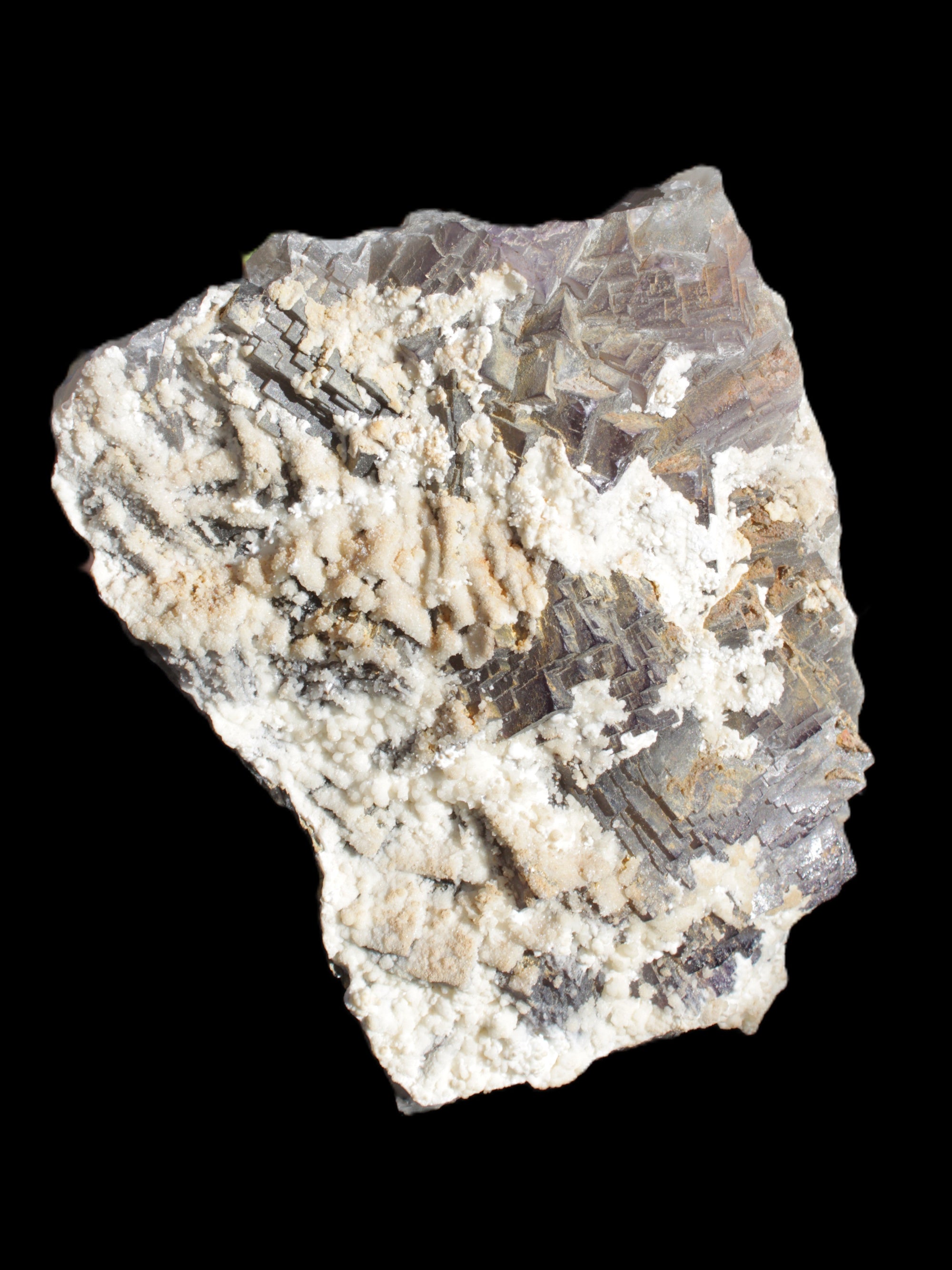 Complex stepped Fluorite cluster 173*141*85mm 2772g in sunlight - Rocks and Things Store