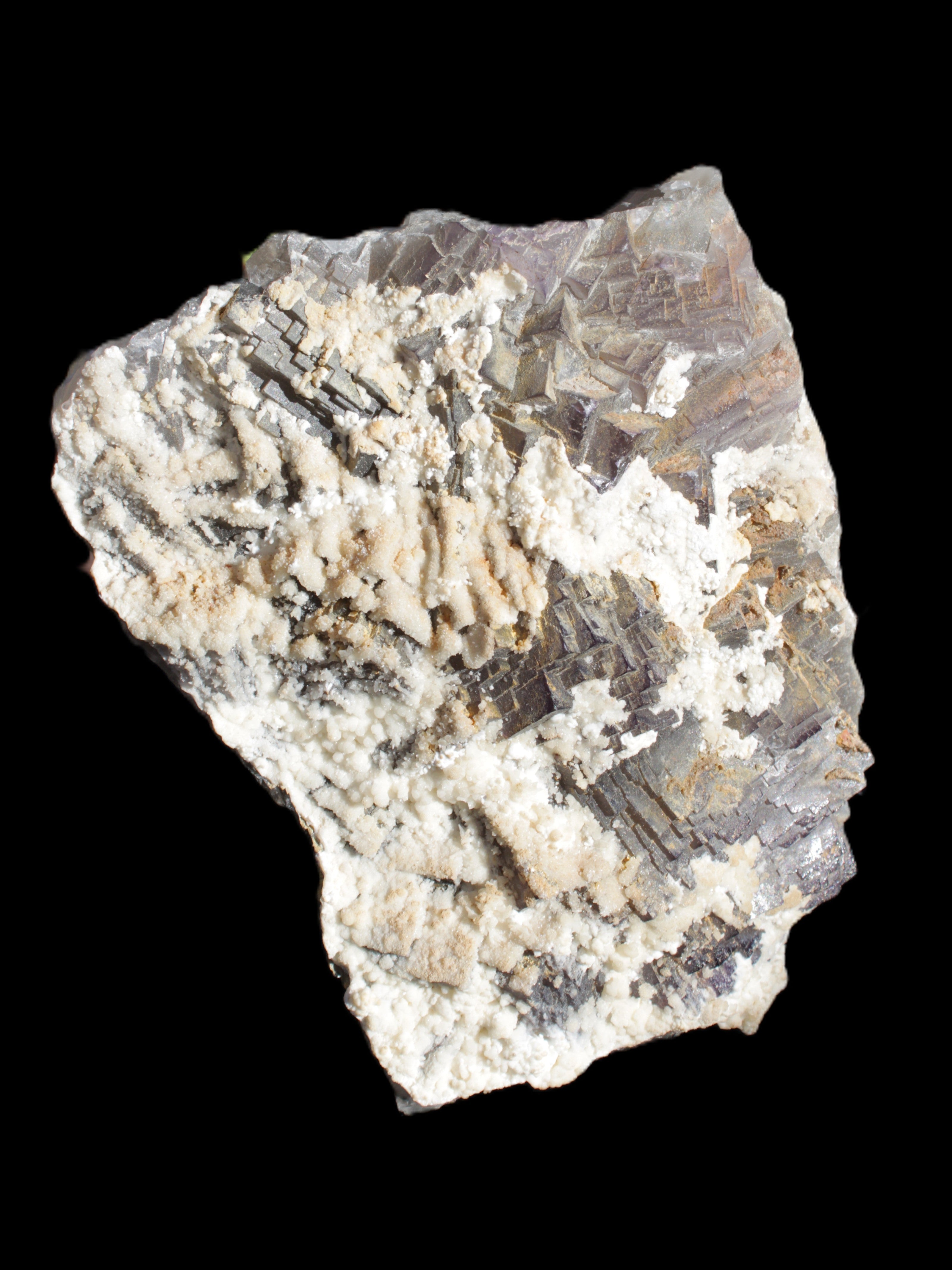 Complex stepped Fluorite cluster 173*141*85mm 2772g in sunlight - Rocks and Things Store