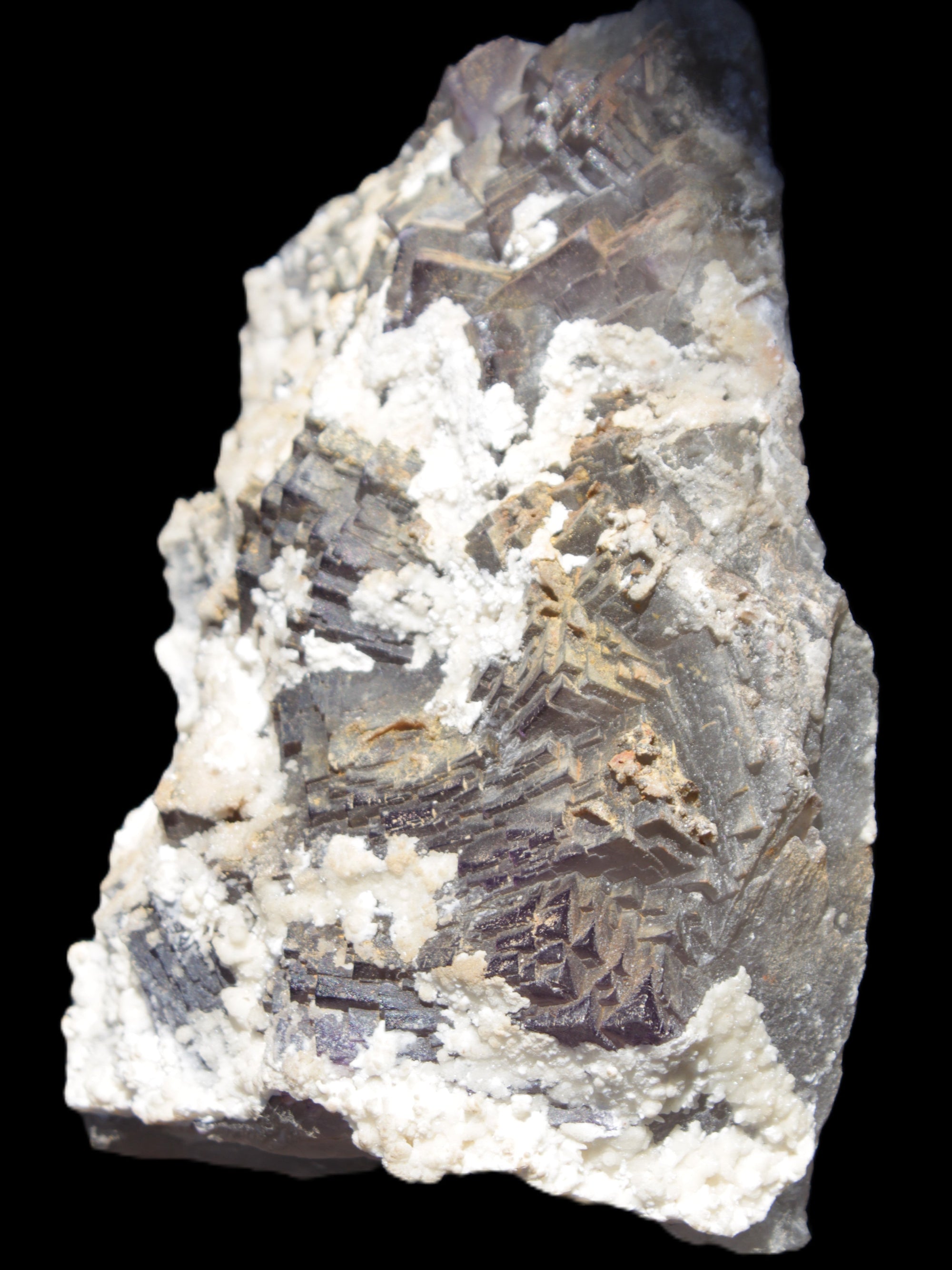 Complex stepped Fluorite cluster 173*141*85mm 2772g in sunlight - Rocks and Things Store