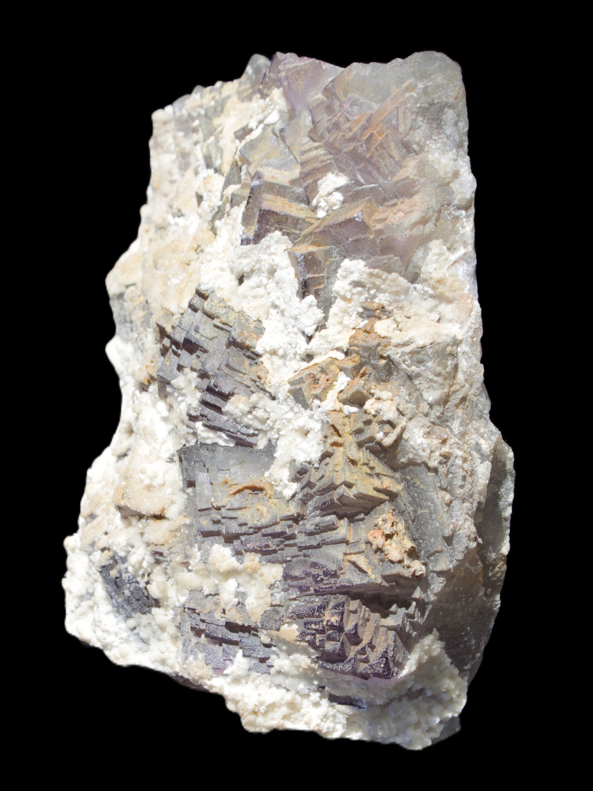 Complex stepped Fluorite cluster 173*141*85mm 2772g in sunlight - Rocks and Things Store