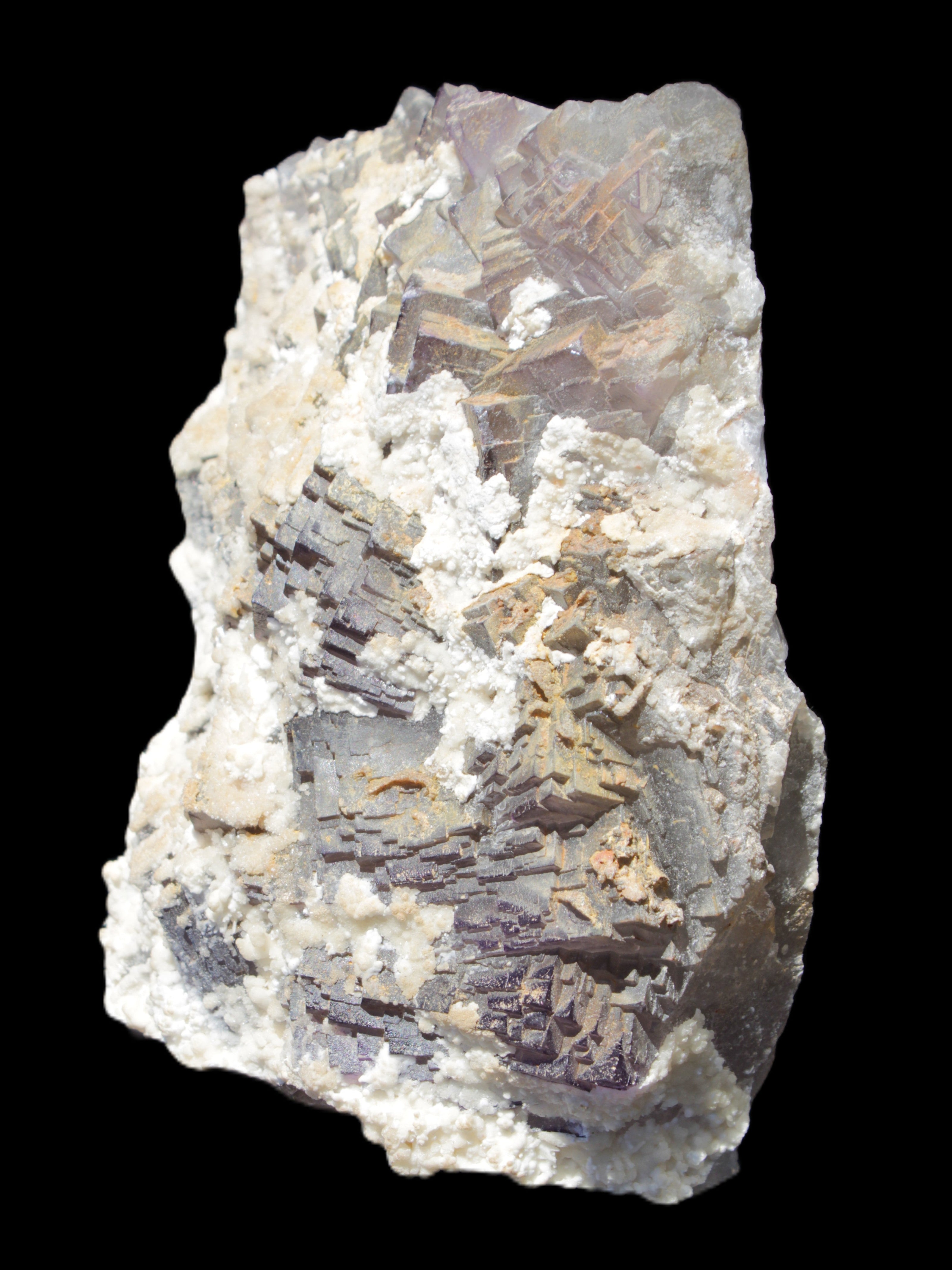 Complex stepped Fluorite cluster 173*141*85mm 2772g in sunlight - Rocks and Things Store