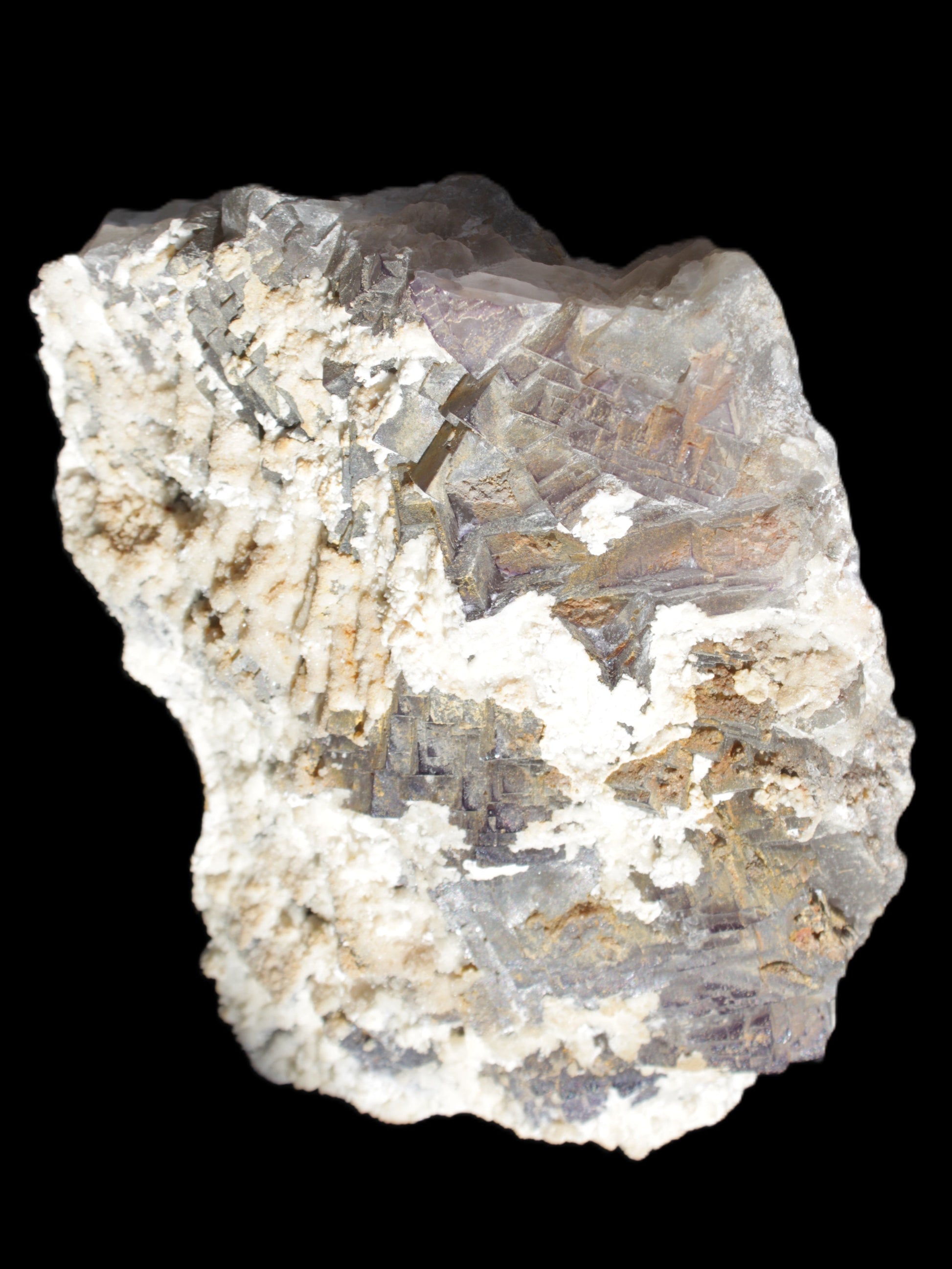 Complex stepped Fluorite cluster 173*141*85mm 2772g in sunlight - Rocks and Things Store