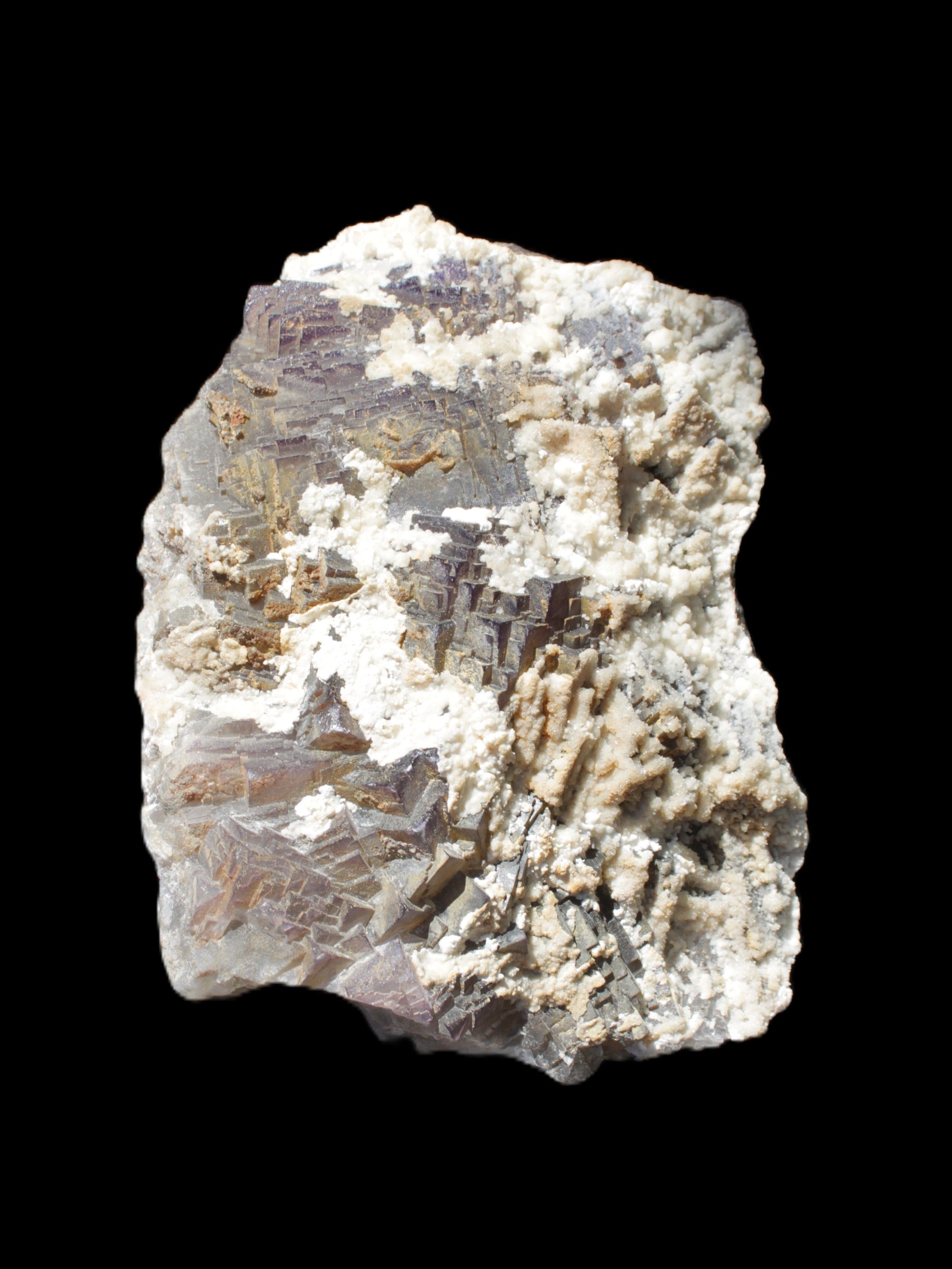 Complex stepped Fluorite cluster 173*141*85mm 2772g in sunlight - Rocks and Things Store