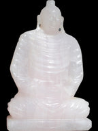 Mangano Calcite hand-carved Buddha statue 52*79*241mm 3285g Rocks and Things Store