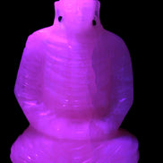 Mangano Calcite hand-carved Buddha statue 52*79*241mm 3285g Rocks and Things Store
