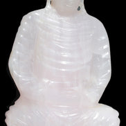 Mangano Calcite hand-carved Buddha statue 52*79*241mm 3285g Rocks and Things Store