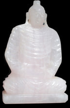 Mangano Calcite hand-carved Buddha statue 52*79*241mm 3285g Rocks and Things Store