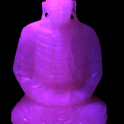 Mangano Calcite hand-carved Buddha statue 52*79*241mm 3285g Rocks and Things Store