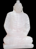 Mangano Calcite hand-carved Buddha statue 52*79*241mm 3285g Rocks and Things Store