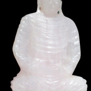 Mangano Calcite hand-carved Buddha statue 52*79*241mm 3285g Rocks and Things Store