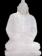 Mangano Calcite hand-carved Buddha statue 52*79*241mm 3285g Rocks and Things Store