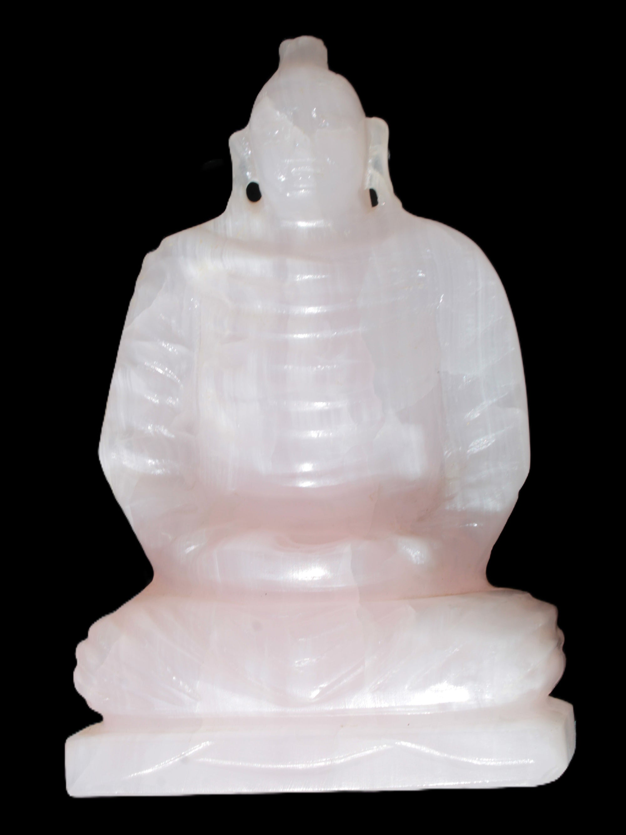 Mangano Calcite hand-carved Buddha statue 52*79*241mm 3285g Rocks and Things Store
