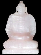 Mangano Calcite hand-carved Buddha statue 52*79*241mm 3285g Rocks and Things Store