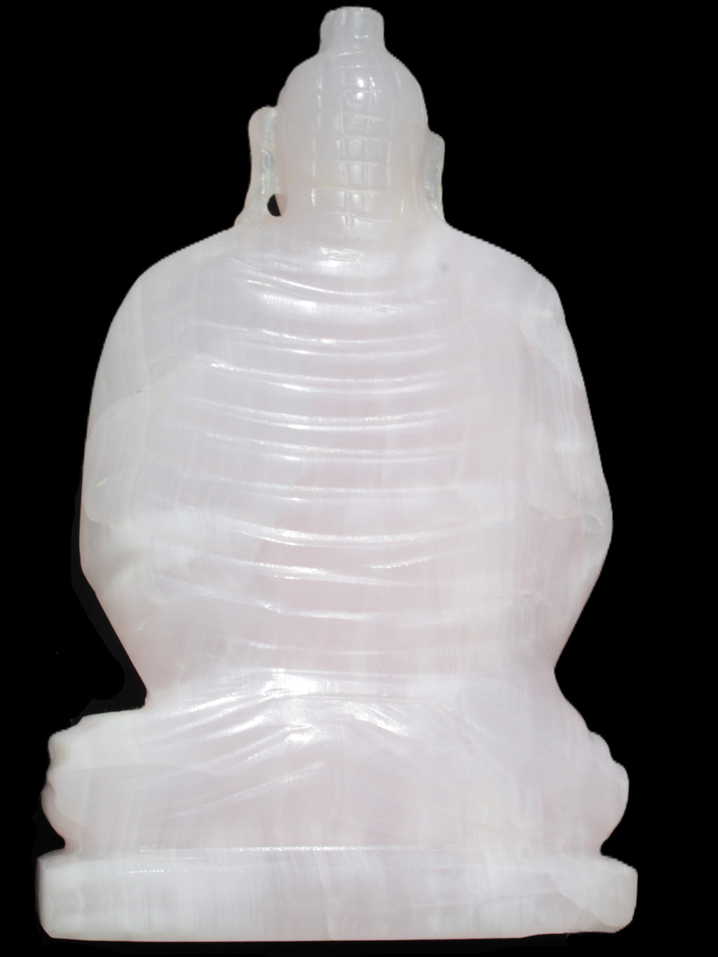 Mangano Calcite hand-carved Buddha statue 52*79*241mm 3285g Rocks and Things Store