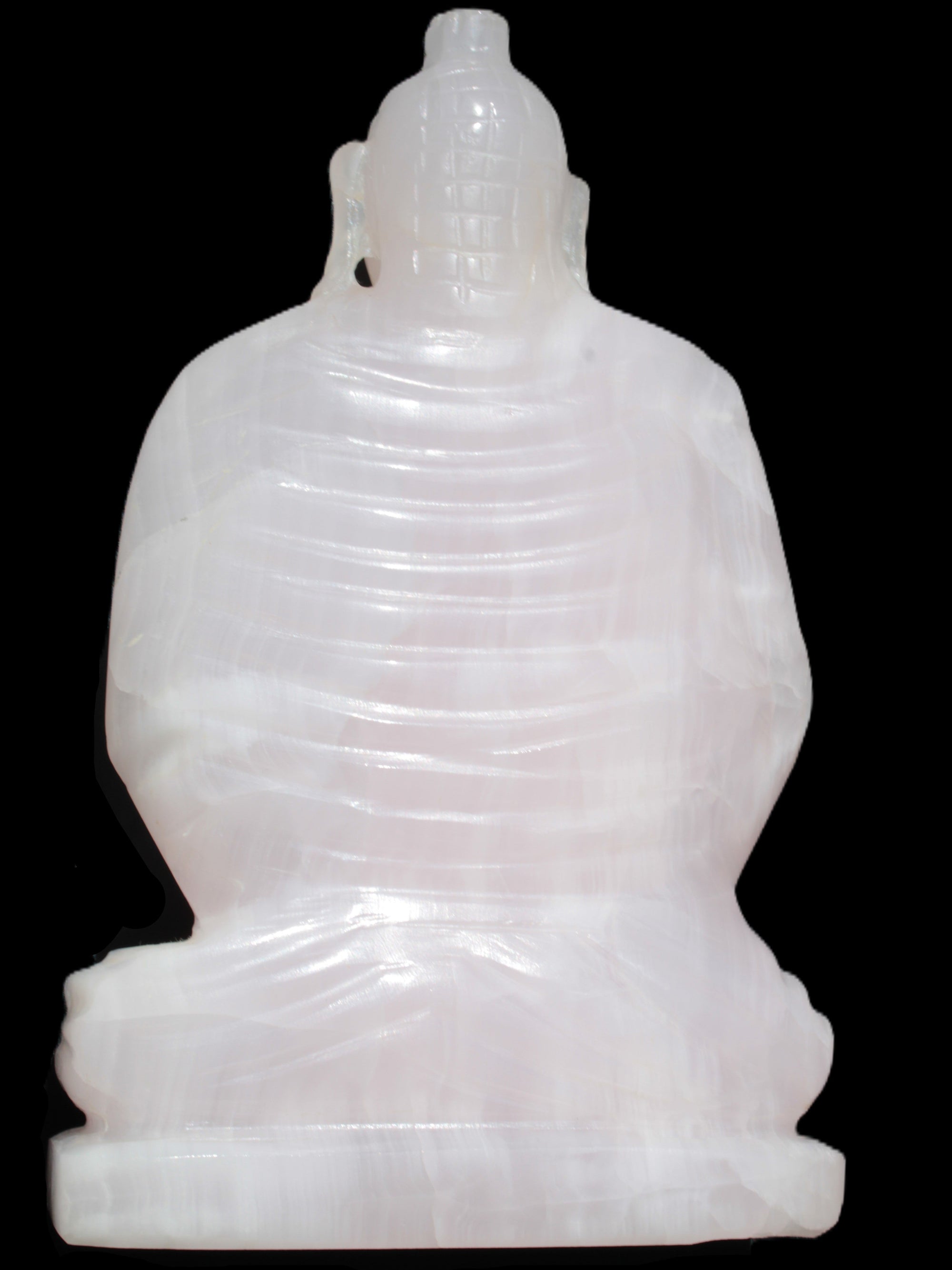 Mangano Calcite hand-carved Buddha statue 52*79*241mm 3285g Rocks and Things Store
