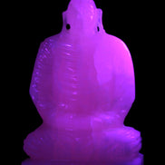 Mangano Calcite hand-carved Buddha statue 52*79*241mm 3285g Rocks and Things Store