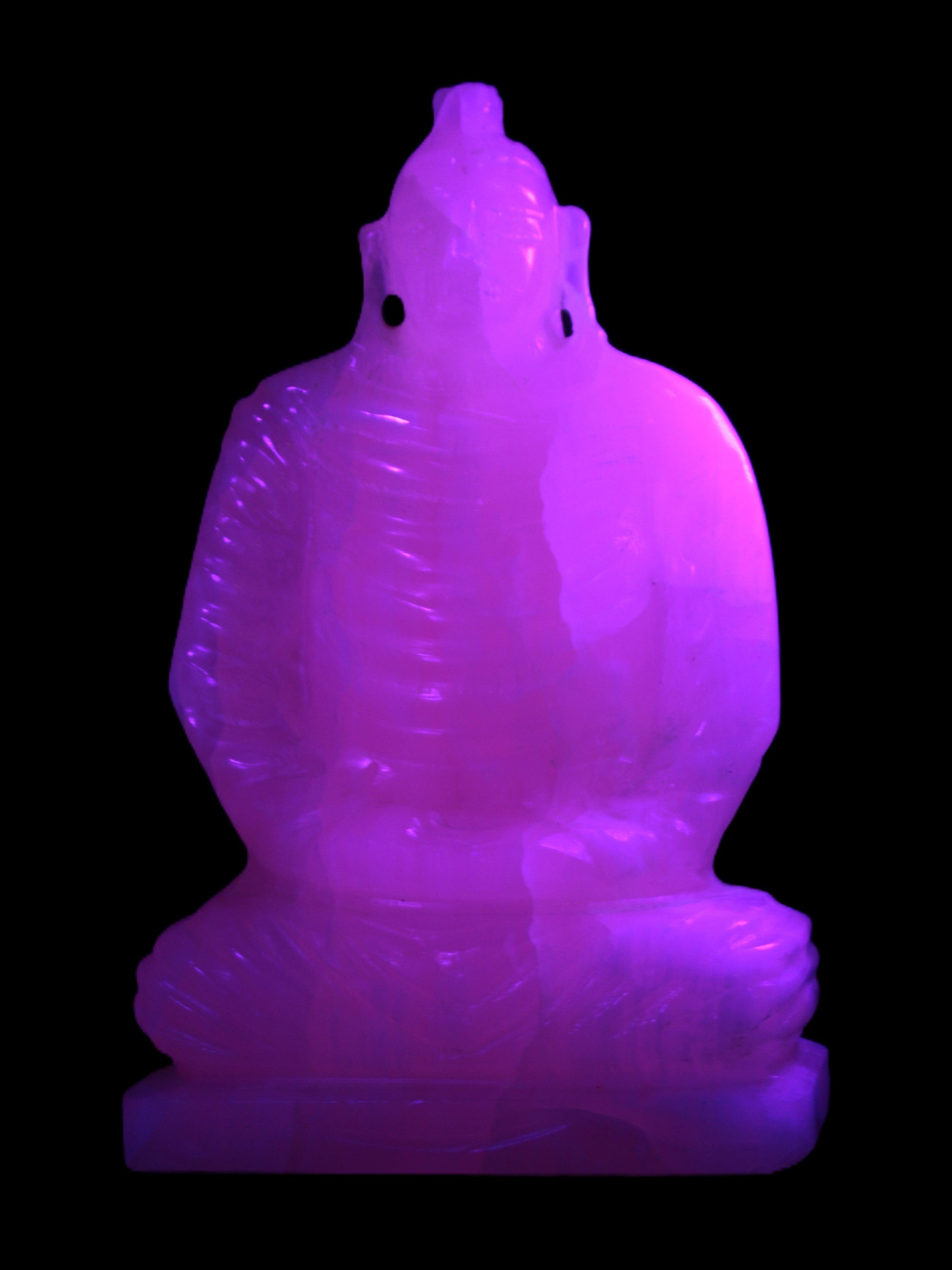 Mangano Calcite hand-carved Buddha statue 52*79*241mm 3285g Rocks and Things Store