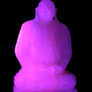 Mangano Calcite hand-carved Buddha statue 52*79*241mm 3285g Rocks and Things Store