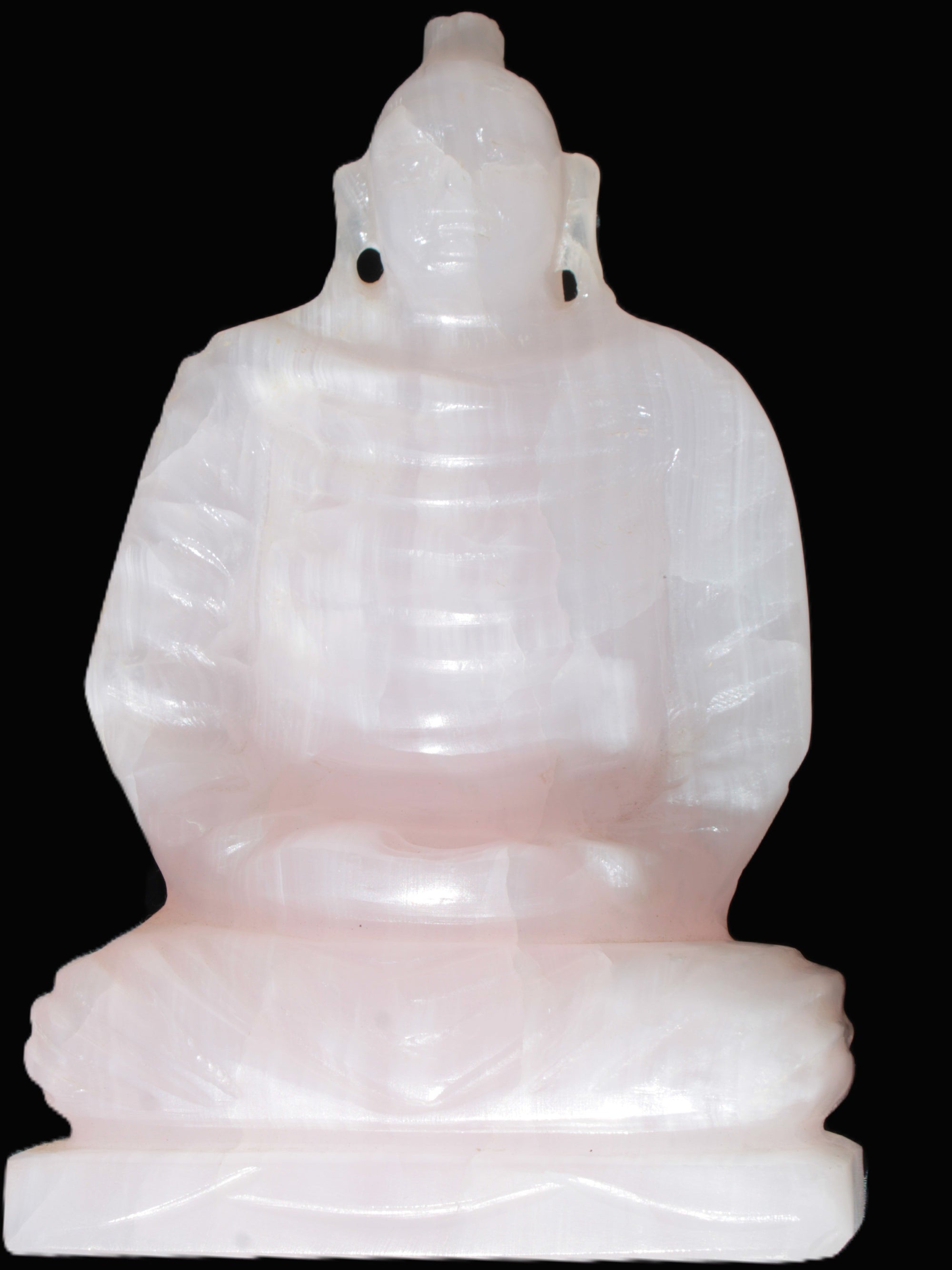 Mangano Calcite hand-carved Buddha statue 52*79*241mm 3285g Rocks and Things Store