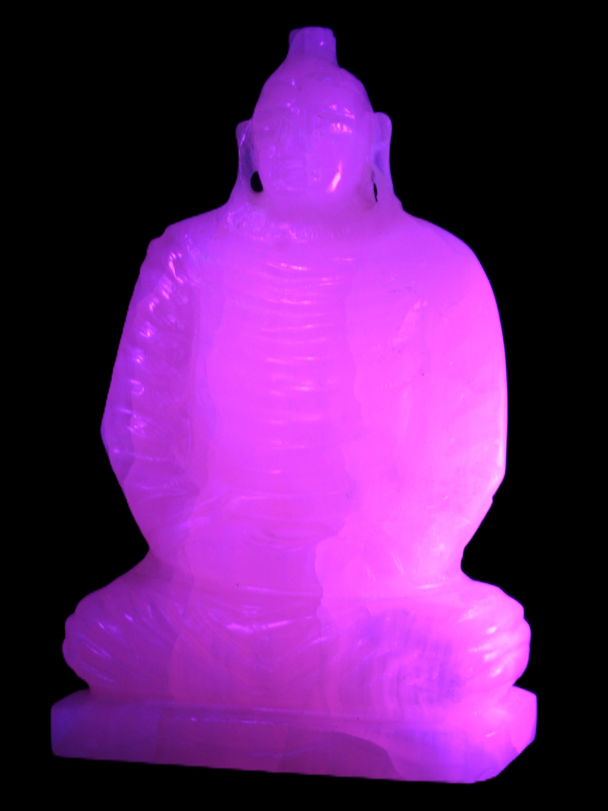 Mangano Calcite hand-carved Buddha statue 52*79*241mm 3285g Rocks and Things Store