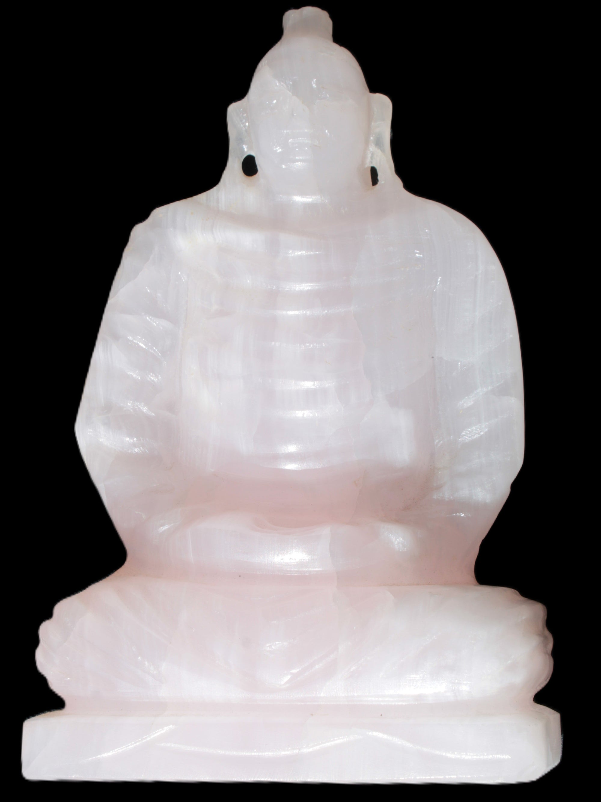 Mangano Calcite hand-carved Buddha statue 52*79*241mm 3285g Rocks and Things Store