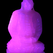 Mangano Calcite hand-carved Buddha statue 52*79*241mm 3285g Rocks and Things Store