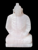 Mangano Calcite hand-carved Buddha statue 52*79*241mm 3285g Rocks and Things Store