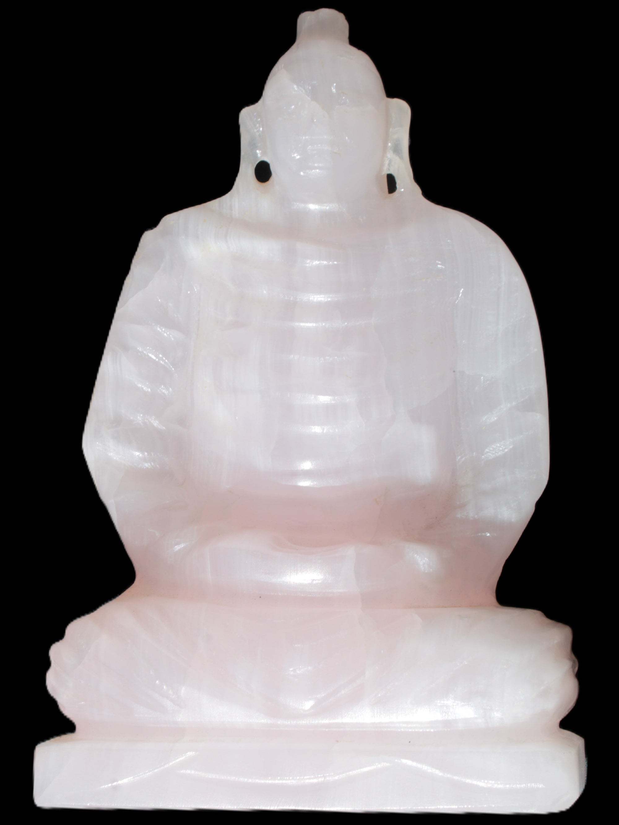 Mangano Calcite hand-carved Buddha statue 52*79*241mm 3285g Rocks and Things Store