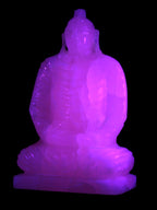 Mangano Calcite hand-carved Buddha statue 52*79*241mm 3285g Rocks and Things Store