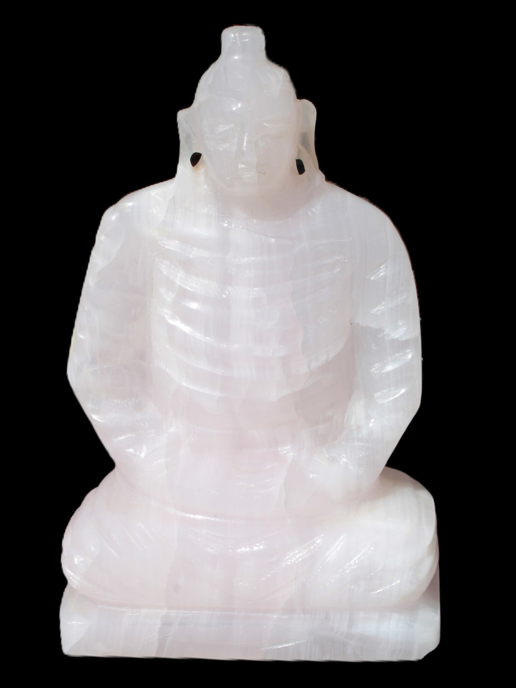 Mangano Calcite hand-carved Buddha statue 52*79*241mm 3285g Rocks and Things Store